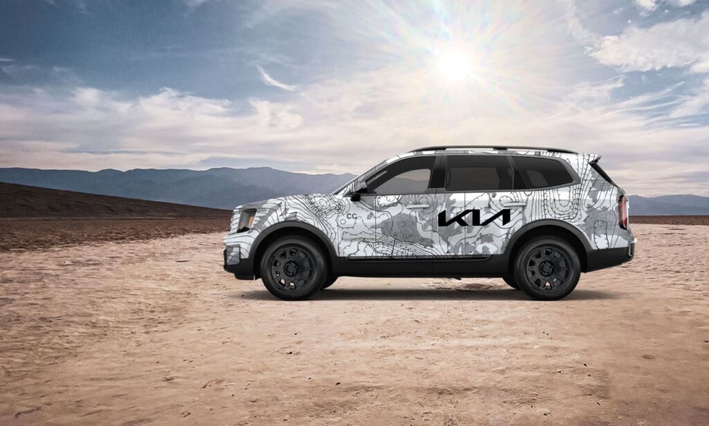Un modificado Kia Telluride X-Pro se prepara para competir en el “Rally Rebelle 2024”